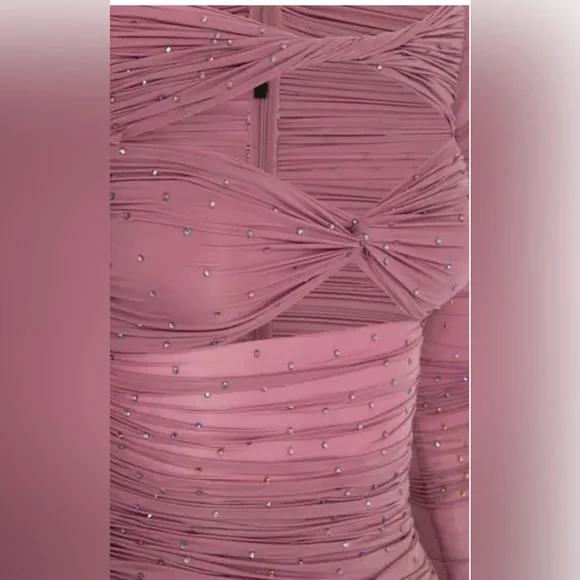 Tinley-crystal-embellished-twist-front-mini-dress - Picture 2 of 3